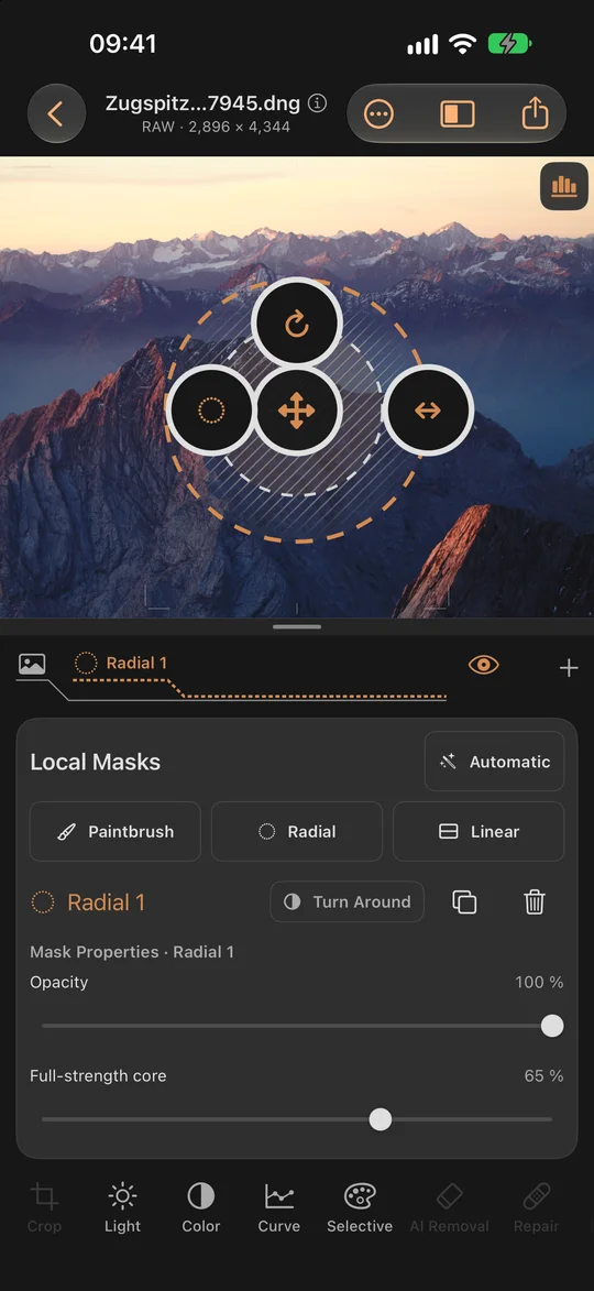 Precise edits with masks · iPhone